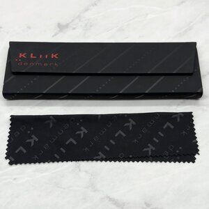 Kliik Denmark Eyeglass Hard Case Trifold Foldable Magnetic Closure Black Red